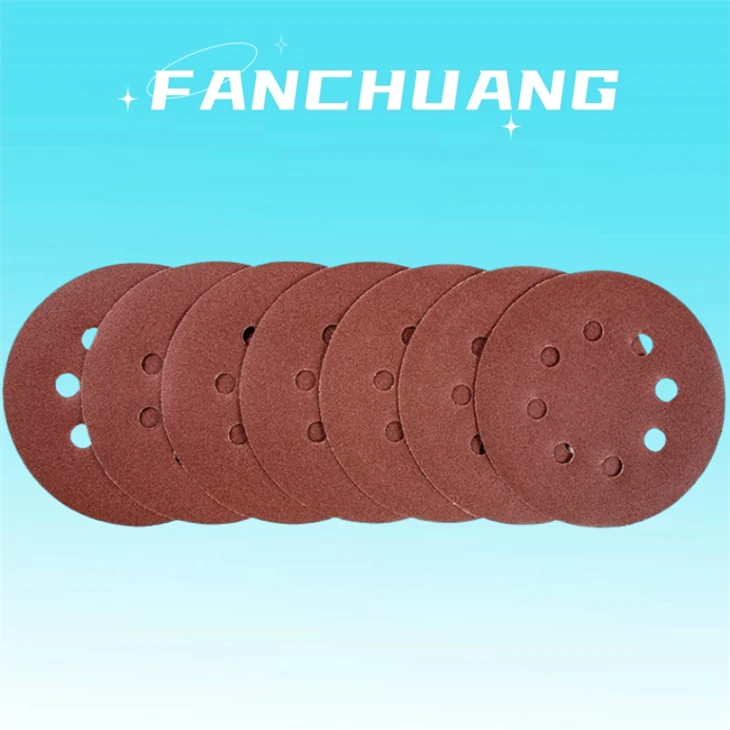 8holes Round Sandpaper Grit Self-adhesive Sand Paper