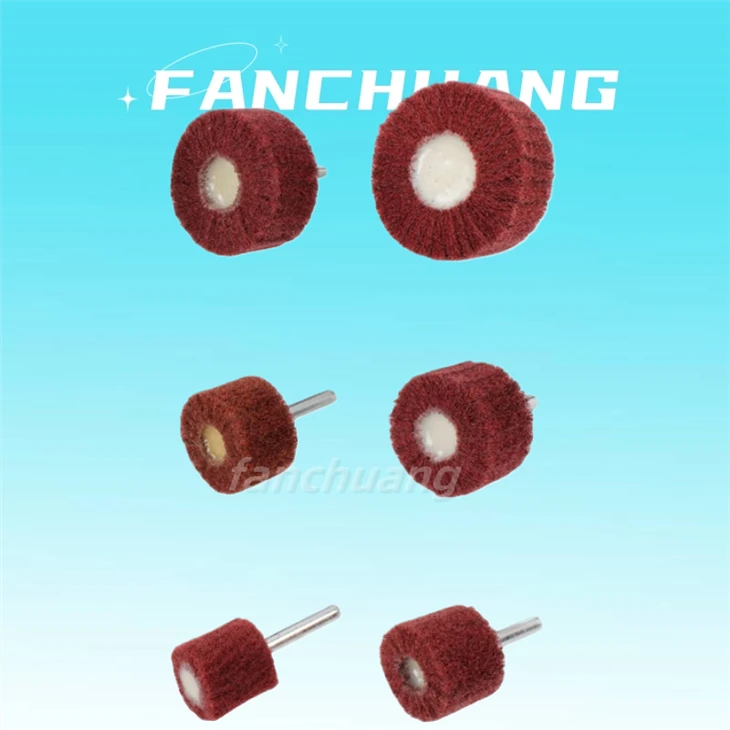 Non Woven Flap Wheel Mounted Interleaf Abrasive Wheel Grinding Head With Shank For Stainless Steel