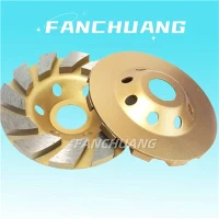 4-Turbo de hormigón con muela abrasiva de diamante en pulgadas para amoladora angular