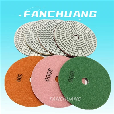 Almohadillas de pulido de resina de diamante flexibles y húmedas para granito